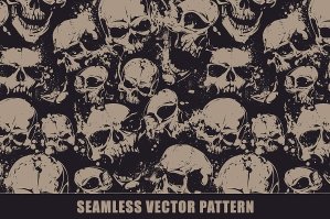 Skulls Seamless Pattern