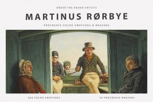 Martinus Rørbye Procreate Brushes & Color Swatches