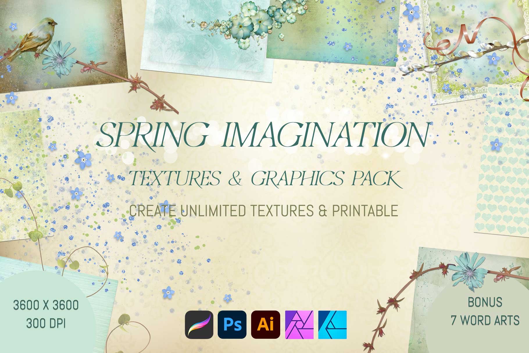Spring Imagination Graphic And Textures Kit