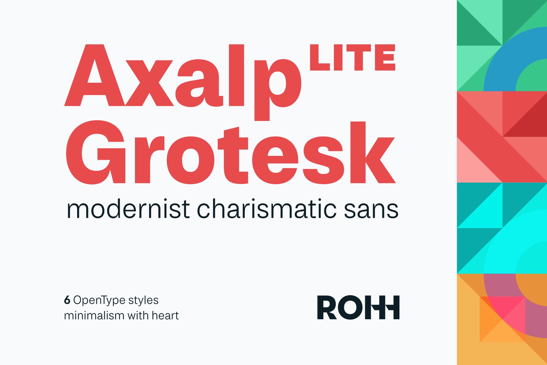 Axalp Grotesk Lite - Modernist Swiss Sans