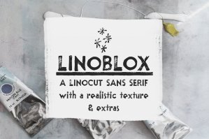 Linoblox Linocut Sans Font