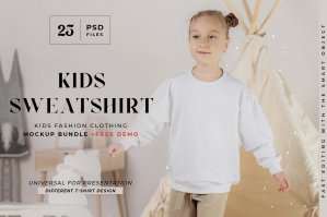 Kids Sweatshirt Mock-up Bundle
