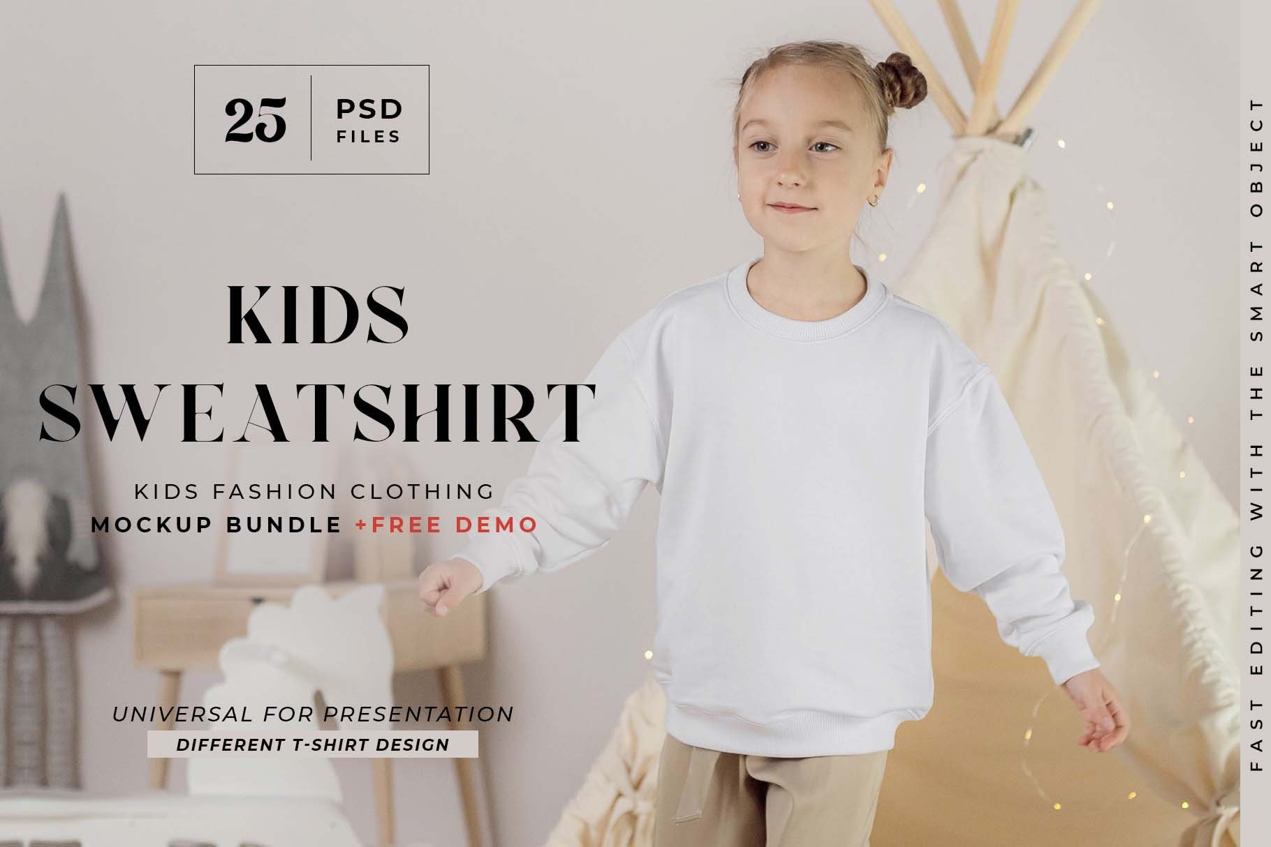 Kids Sweatshirt Mock up Bundle