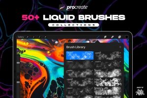 Procreate Liquid Brushes Bundle