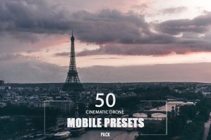 50 Cinematic Drone Mobile Presets Pack