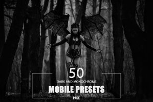 50 Dark And Monochrome Mobile Presets Pack