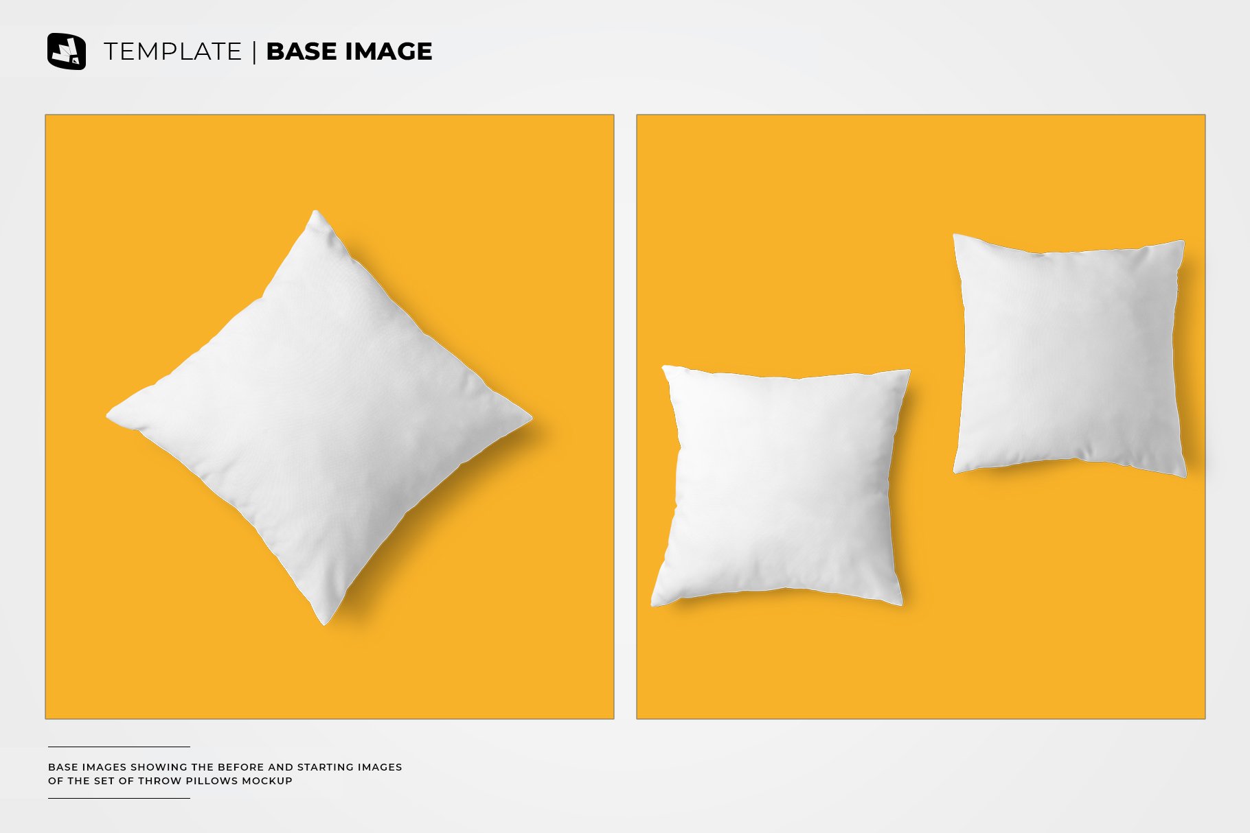 Set Of Throw Pillows Mockup - Design Cuts