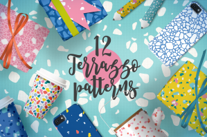 12 Terrazzo Seamless Patterns
