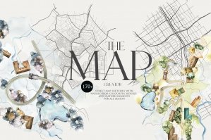 Map Creator Wedding Landscape City Street Clipart