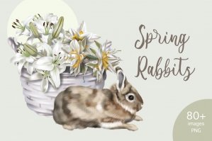 Spring Easter Rabbits