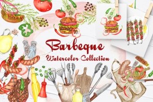 Barbeque Watercolor Collection