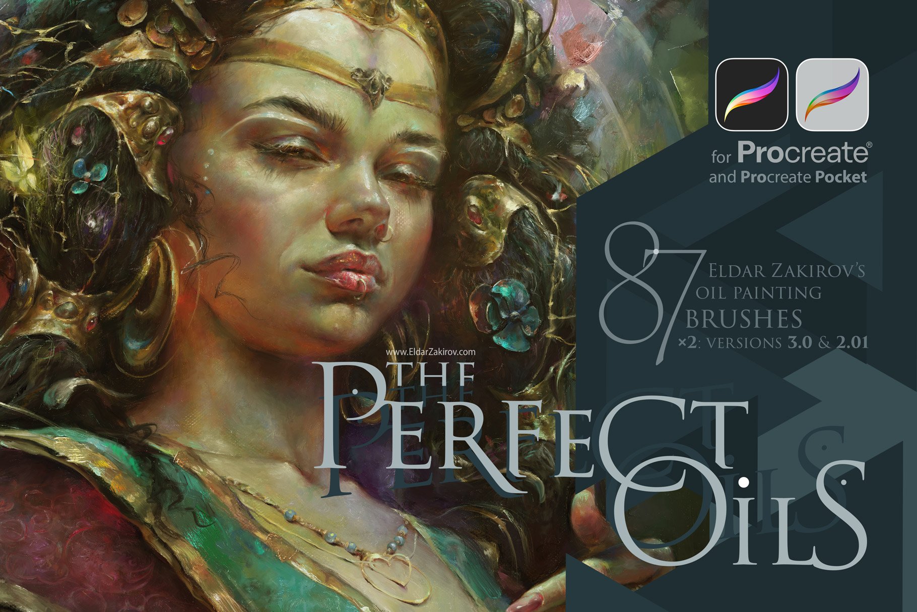 The Perfect Oils: 87 Oil Painting Brushes For Procreate - Design Cuts