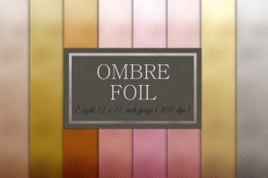 Ombre Metallic Foil Textures