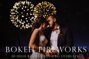 Bokeh Fireworks Overlays