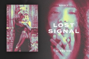 Lost Signal Effect For Posters