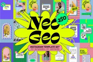 Neo Geo Instagram Template Kit