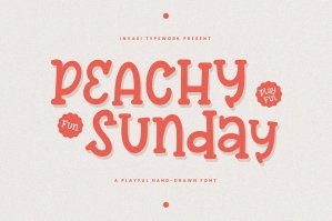 Peachy Sunday - Playful Handwritten