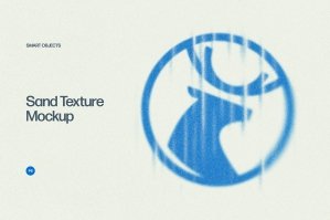 Sand Texture Logo Mockup