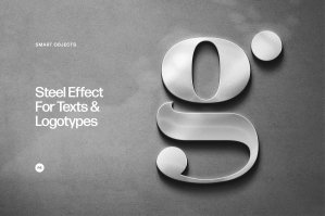 Steel Effect For Texts & Logotypes