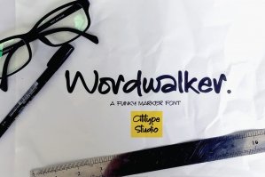 Wordwalker - A Funky Marker Font
