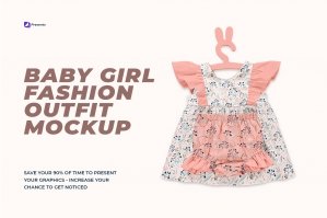 Baby Girl Fashion Outfit Mockup