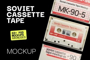 Soviet Cassette Tape Mockup
