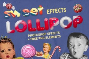 Candy Effect And Style For Photoshop Free Textures