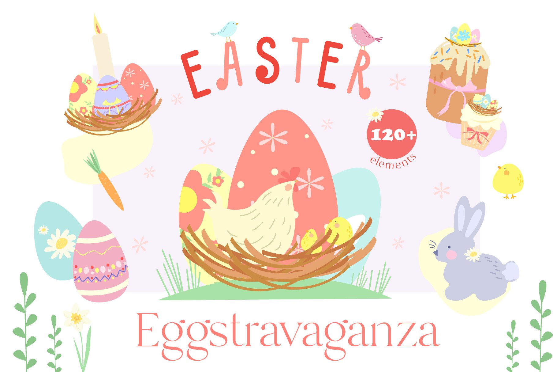 Easter Eggstravaganza Vector Collection