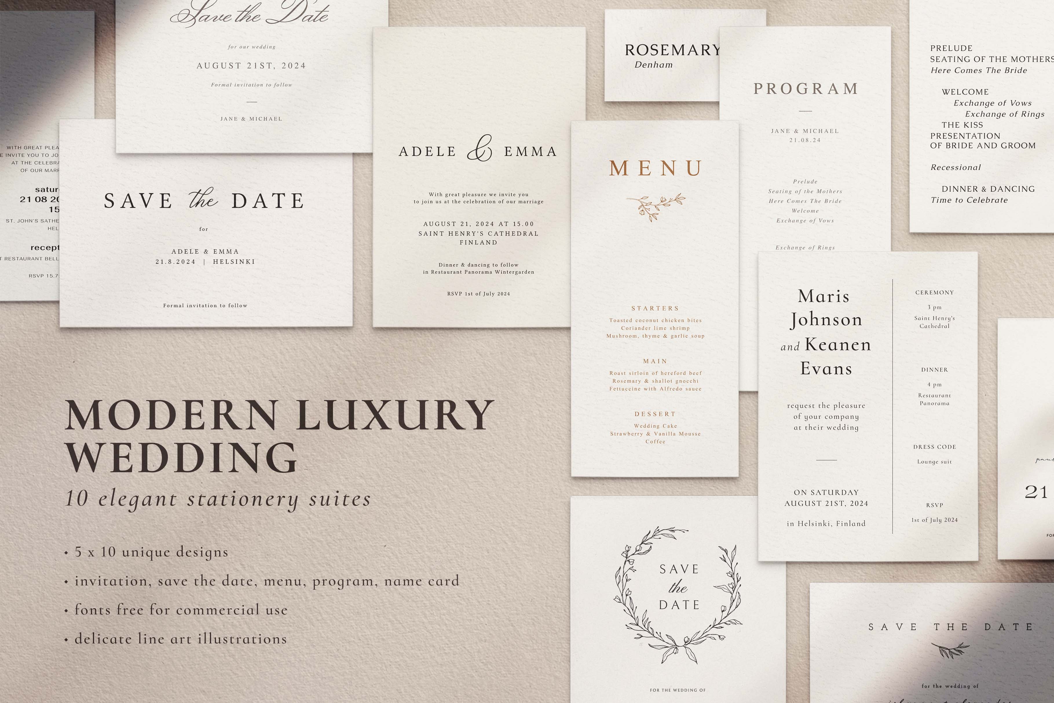 Modern Luxury Wedding | 50 Cards