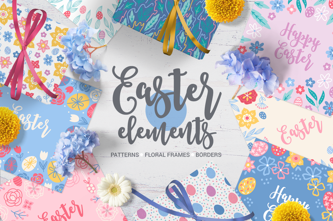 Easter Elements - Patterns Frames Borders
