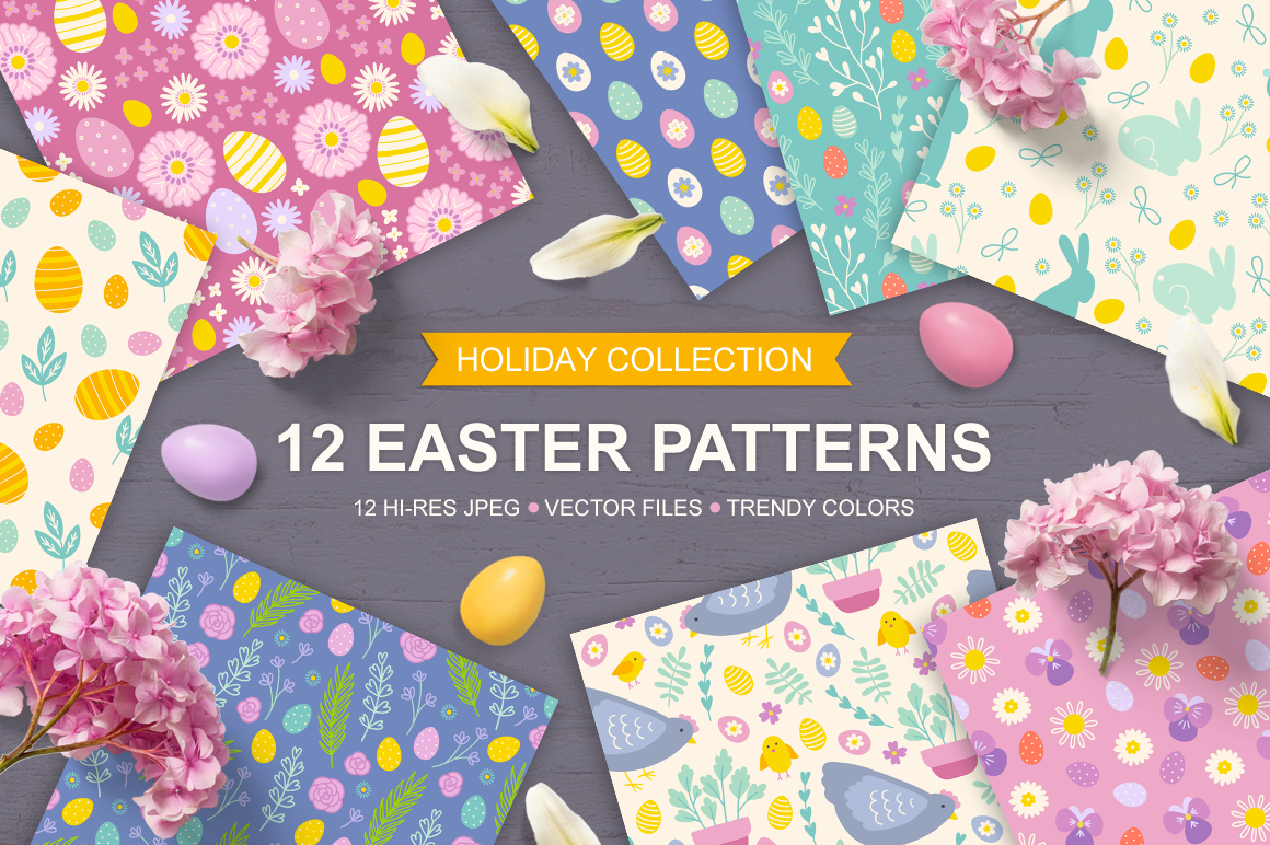 12 Easter Seamless Patterns 2