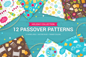 12 Passover Seamless Patterns