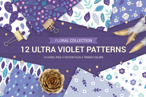 12 Ultra Violet Seamless Patterns