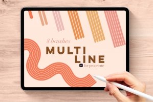 Multi Line Procreate Brushes