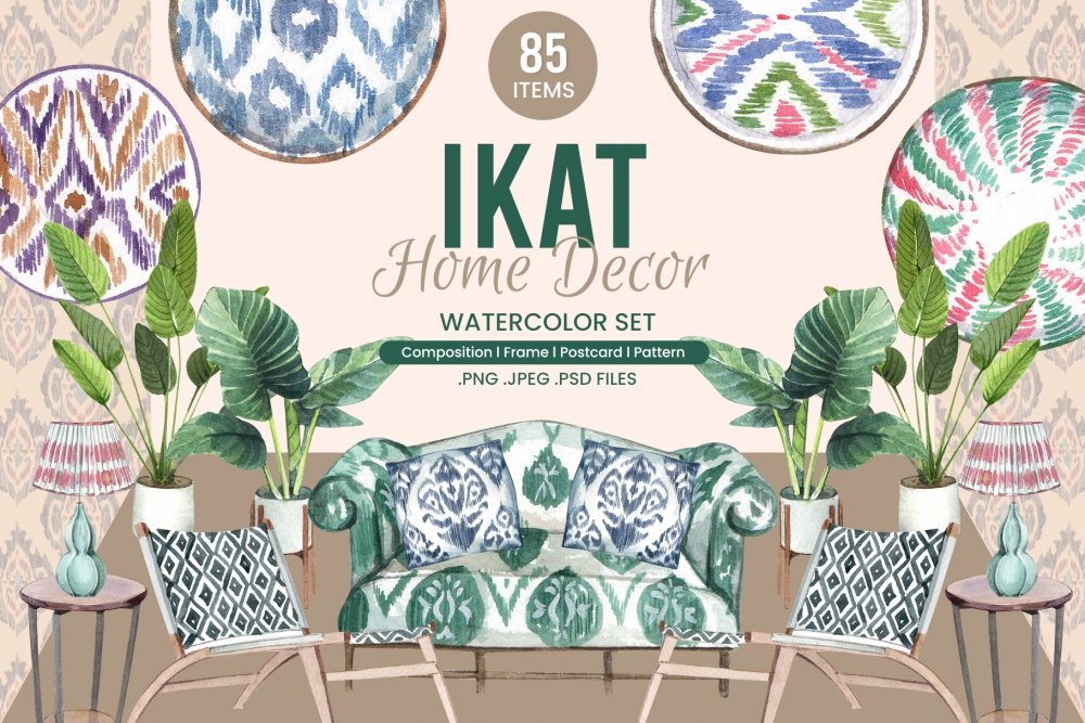 Ikat Decor Home And Textile Pattern Design Cuts   01 Ikat Homedecor Cover 1000x667 