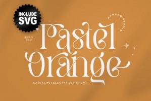 Pastel Orange - Casual Serif Fonts