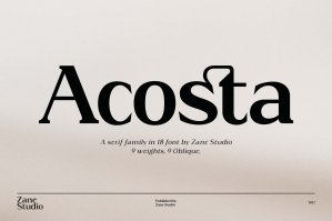 Acosta - Serif Font Family