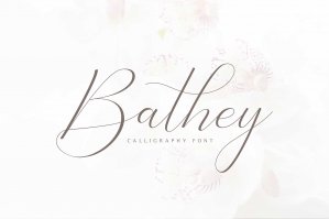 Bathey Calligraphy Font