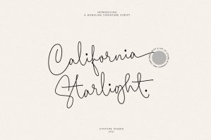 California Starlight - Monoline Signature Font