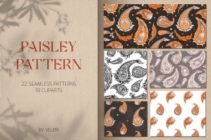Vector Set Paisley Patterns