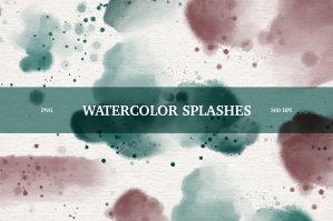 Watercolor Shapes And Splashes