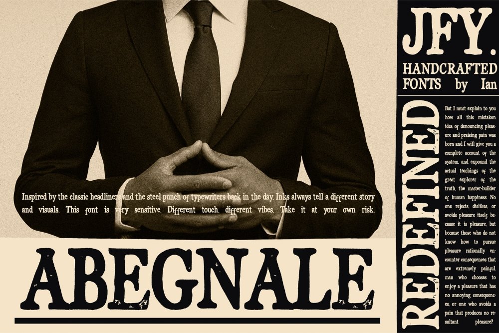 Abegnale – Vintage Typewriter Fonts