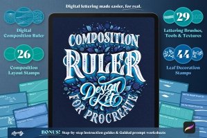 Composition Ruler Design Kit For Procreate
