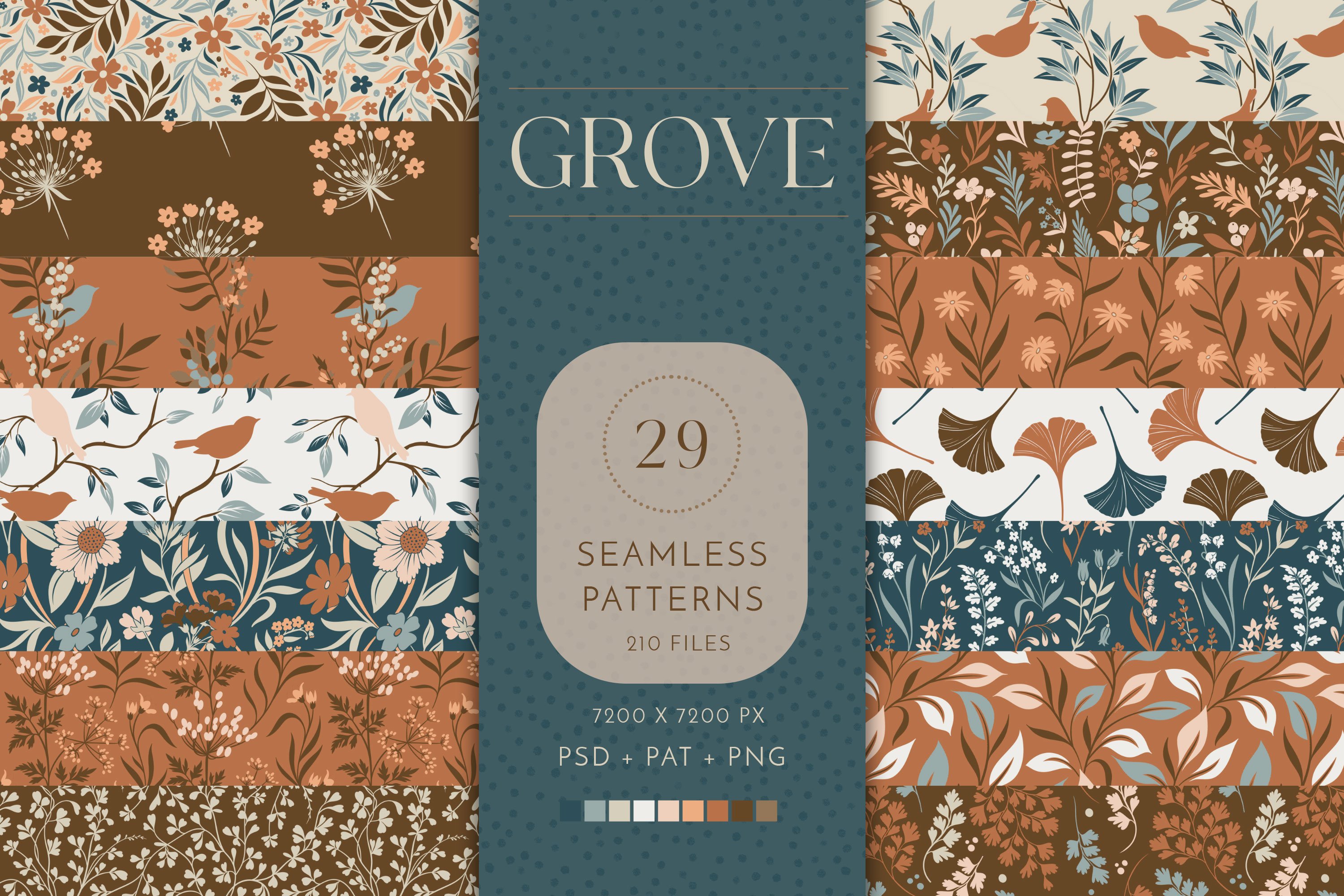 Grove Seamless Pattern Collection - Design Cuts