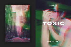 Toxic Glitch Effect For Posters