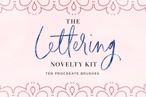 Novelty Lettering Procreate Brush Kit