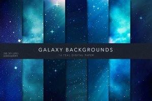 Galaxy Teal Backgrounds