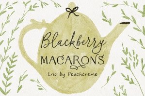 Blackberry Macarons Font Trio