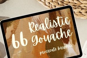 Realistic Gouache Brushes For Procreate - Lifelike Gouache Painting