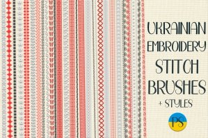 Ukrainian Embroidery Kit Stitch Brushes Styles